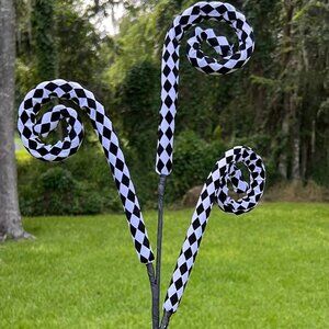 Harlequin Tubing Coil Spray Pick - A Whimsical Touch for Halloween and Fall